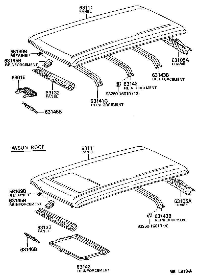  LAND CRUISER 60 |  ROOF PANEL BACK PANEL