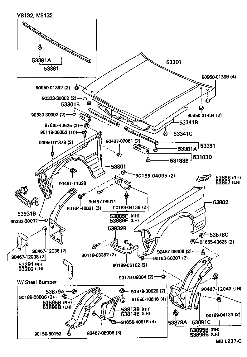  CROWN |  HOOD FRONT FENDER