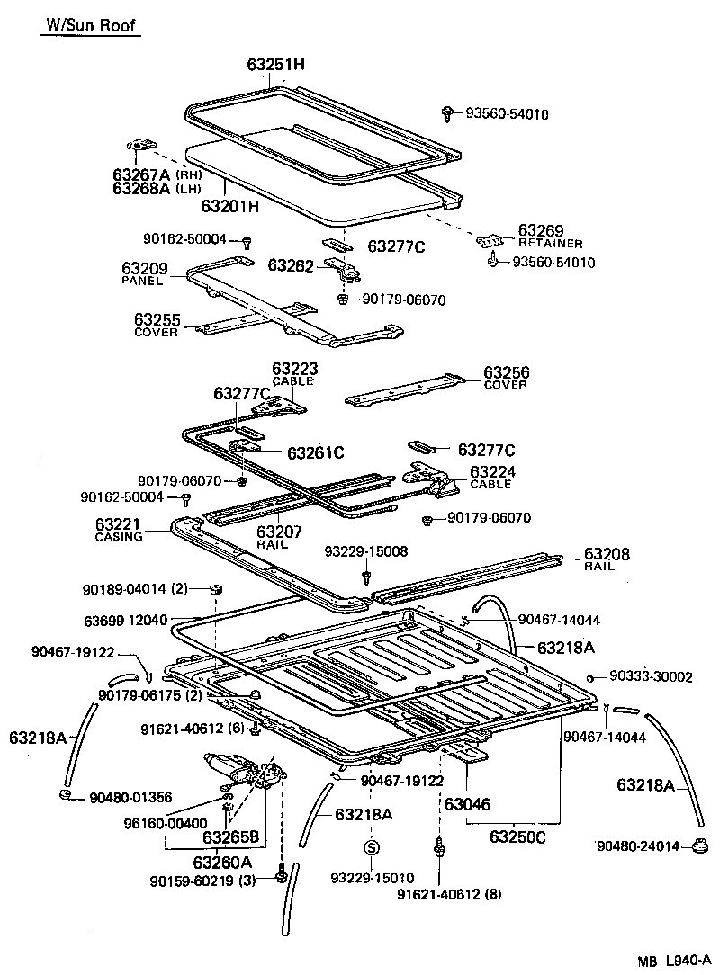  LAND CRUISER 60 |  ROOF PANEL BACK PANEL