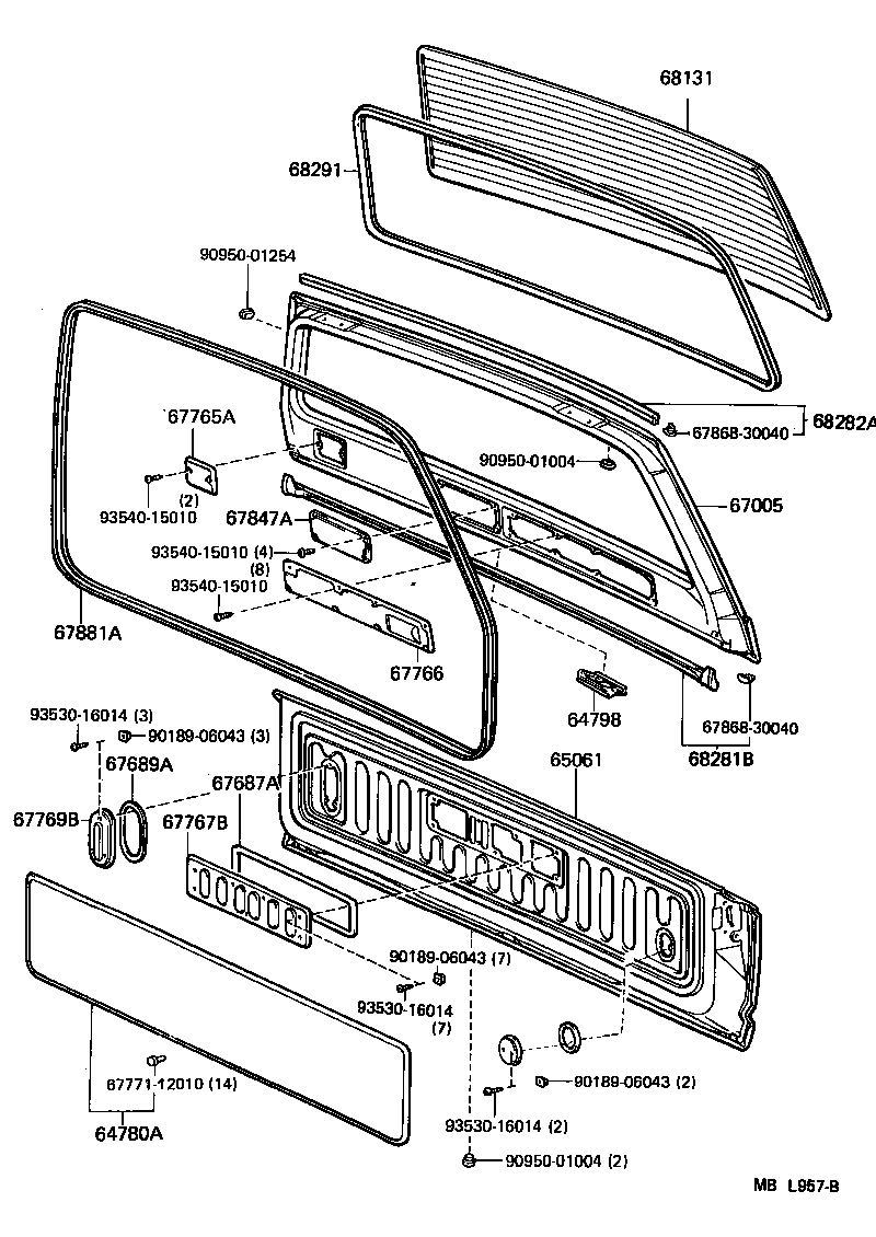  LAND CRUISER 60 |  BACK DOOR PANEL GLASS