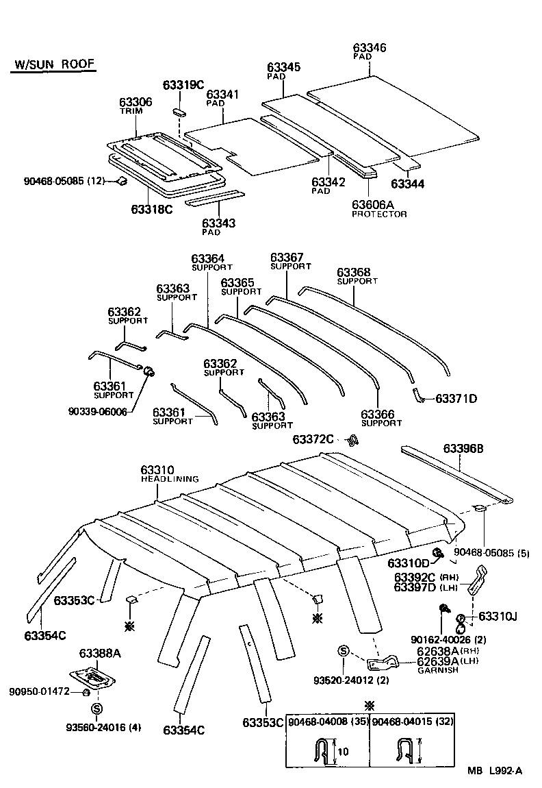  LAND CRUISER 60 |  ROOF HEADLINING SILENCER PAD