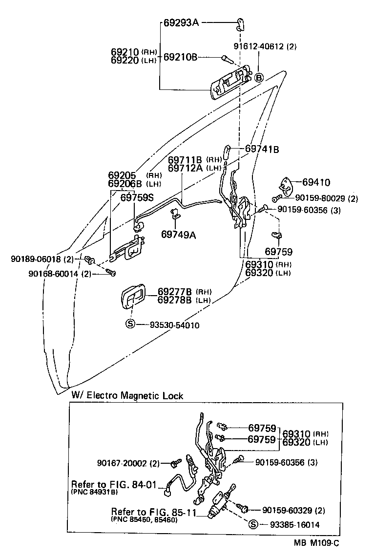  CROWN |  FRONT DOOR LOCK HANDLE