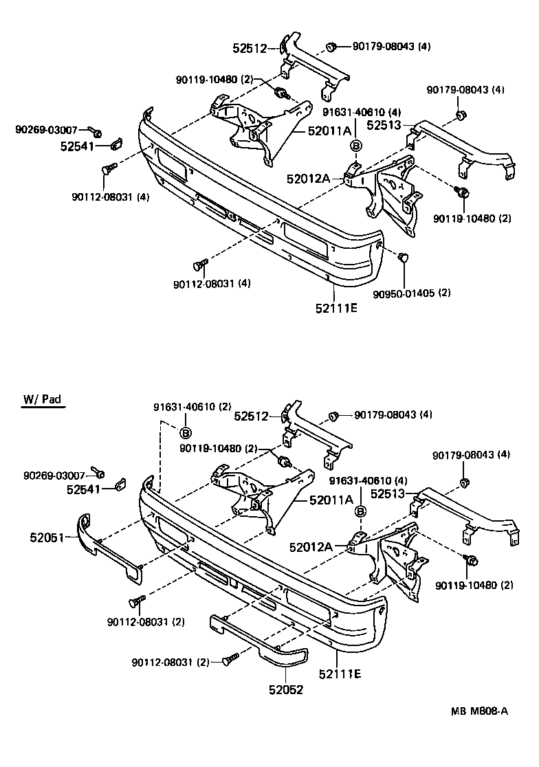  CROWN |  FRONT BUMPER BUMPER STAY