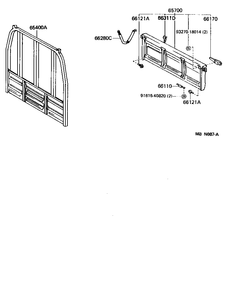  DYNA150 |  REAR BODY GUARD FRAME TAIL GATE