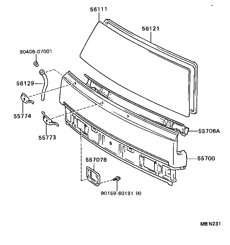  DYNA 200 |  FRONT PANEL WINDSHIELD GLASS