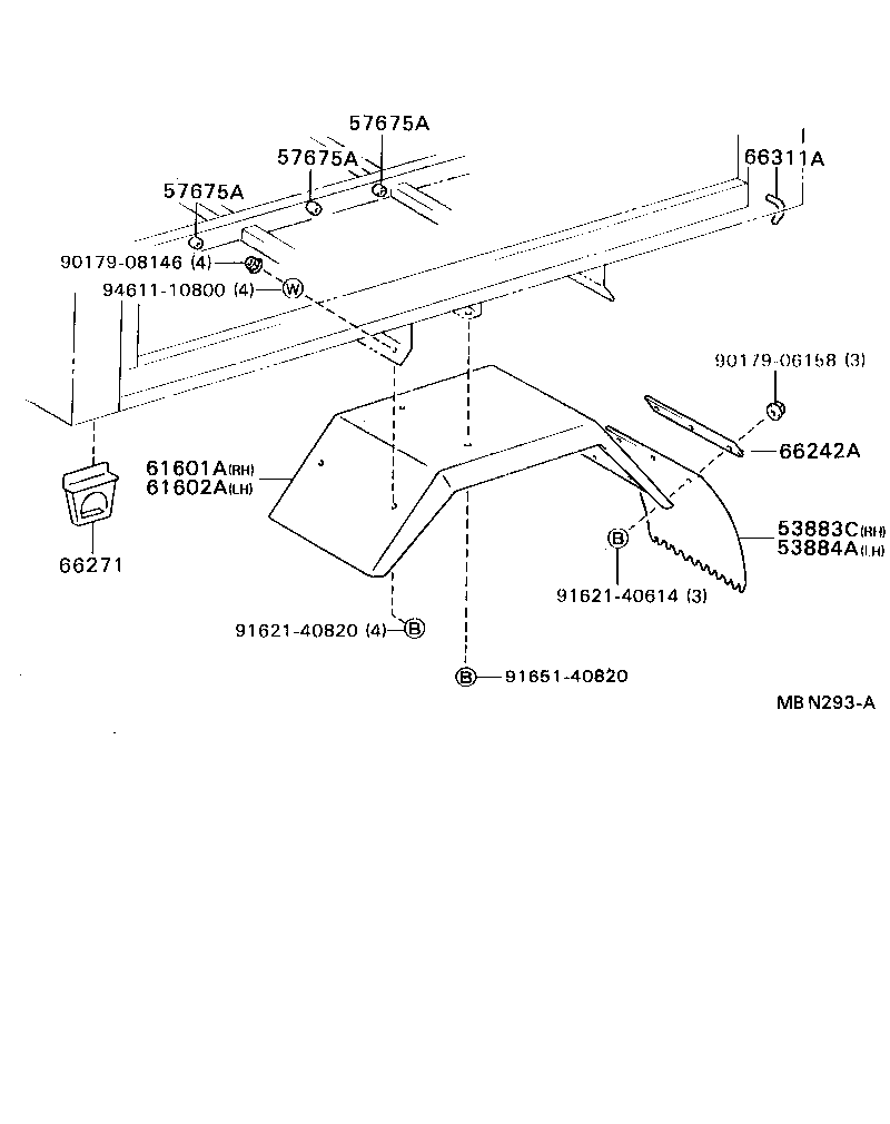 DYNA 200 |  REAR BODY FLOOR FENDER