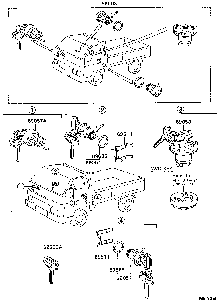  DYNA 200 |  LOCK CYLINDER SET