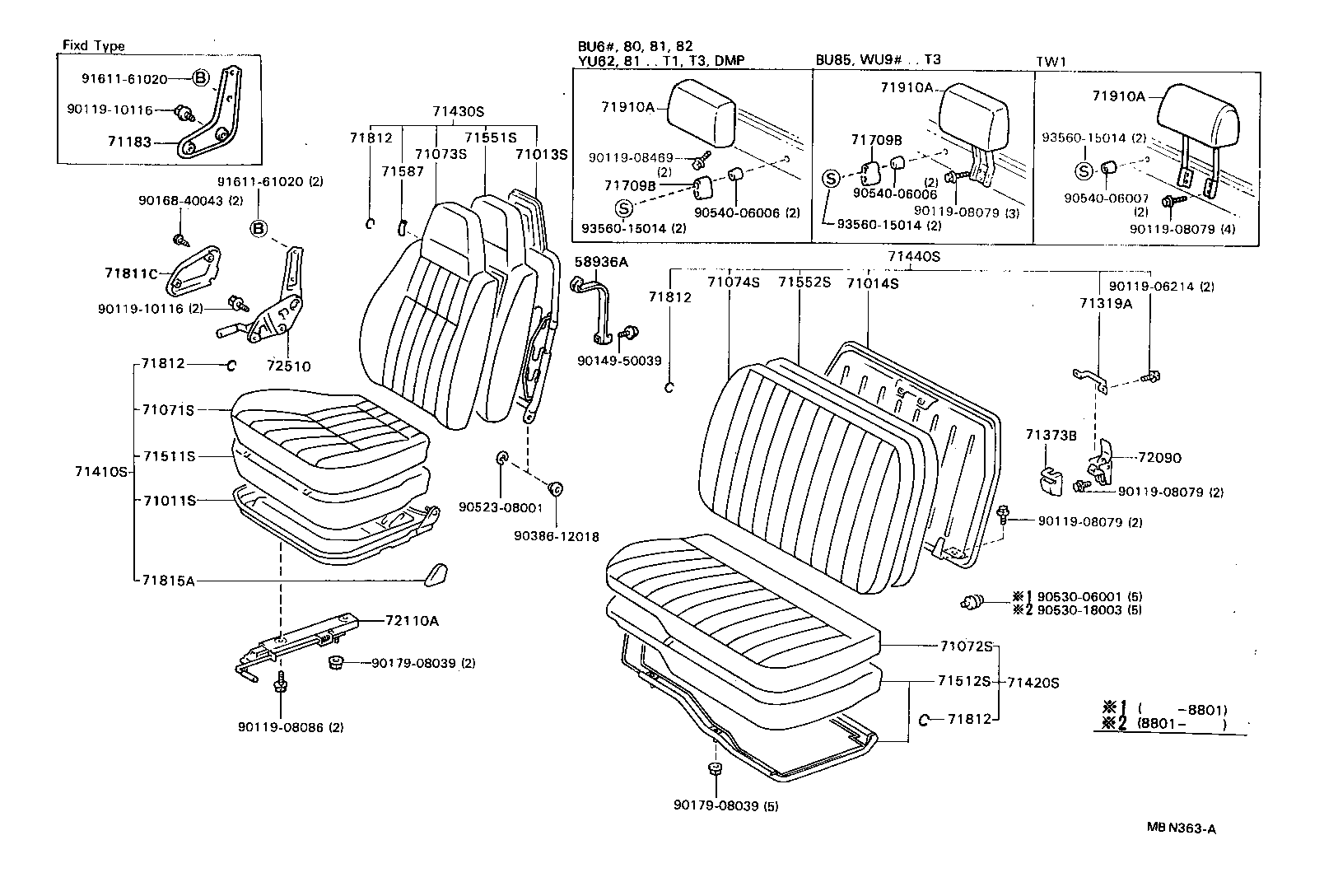  DYNA 200 |  SEAT SEAT TRACK