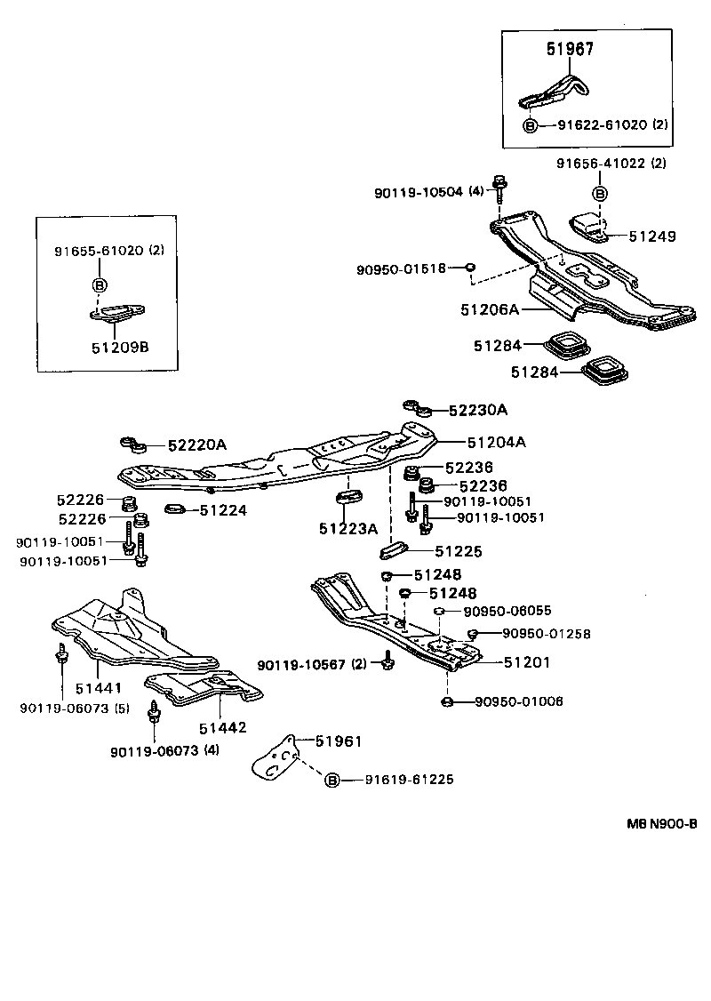  CAMRY |  SUSPENSION CROSSMEMBER UNDER COVER