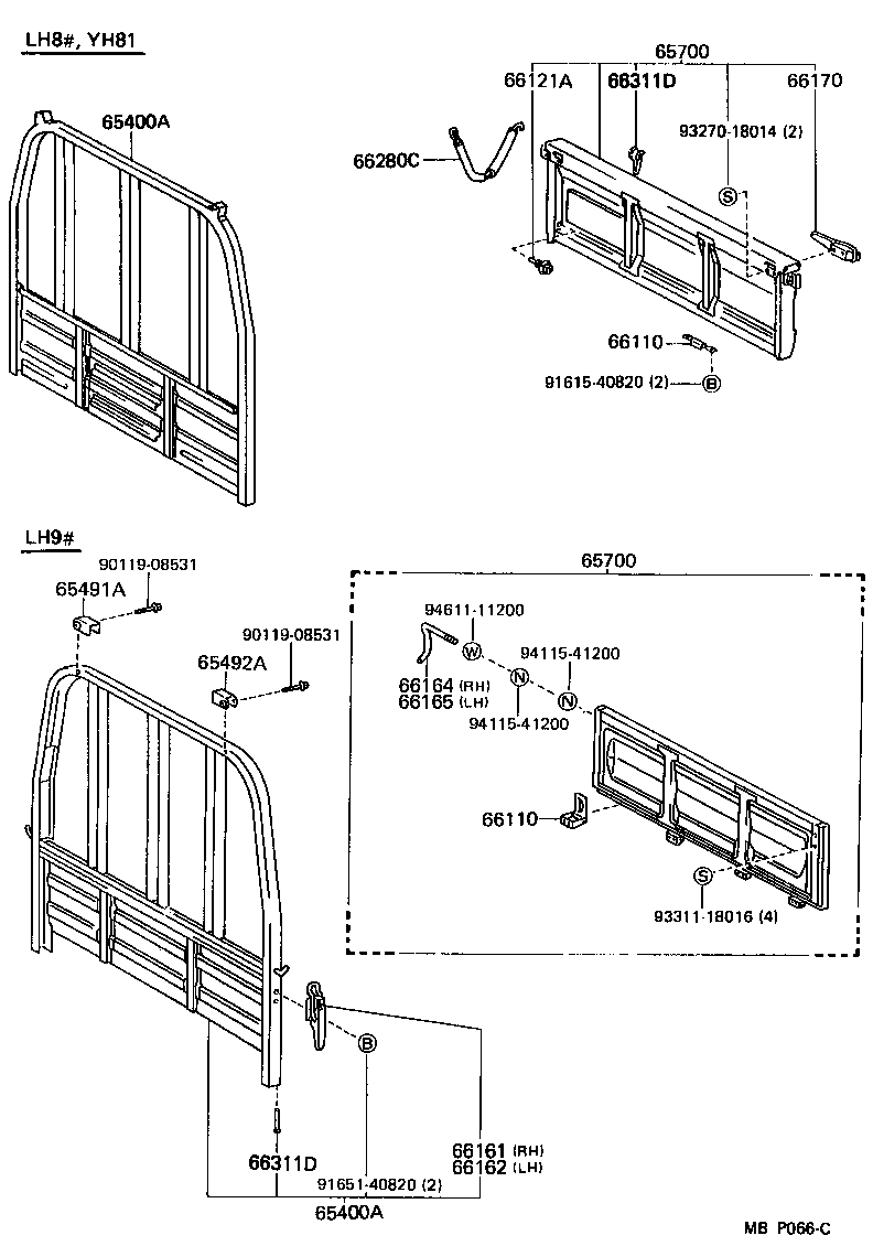  DYNA100 |  REAR BODY GUARD FRAME TAIL GATE