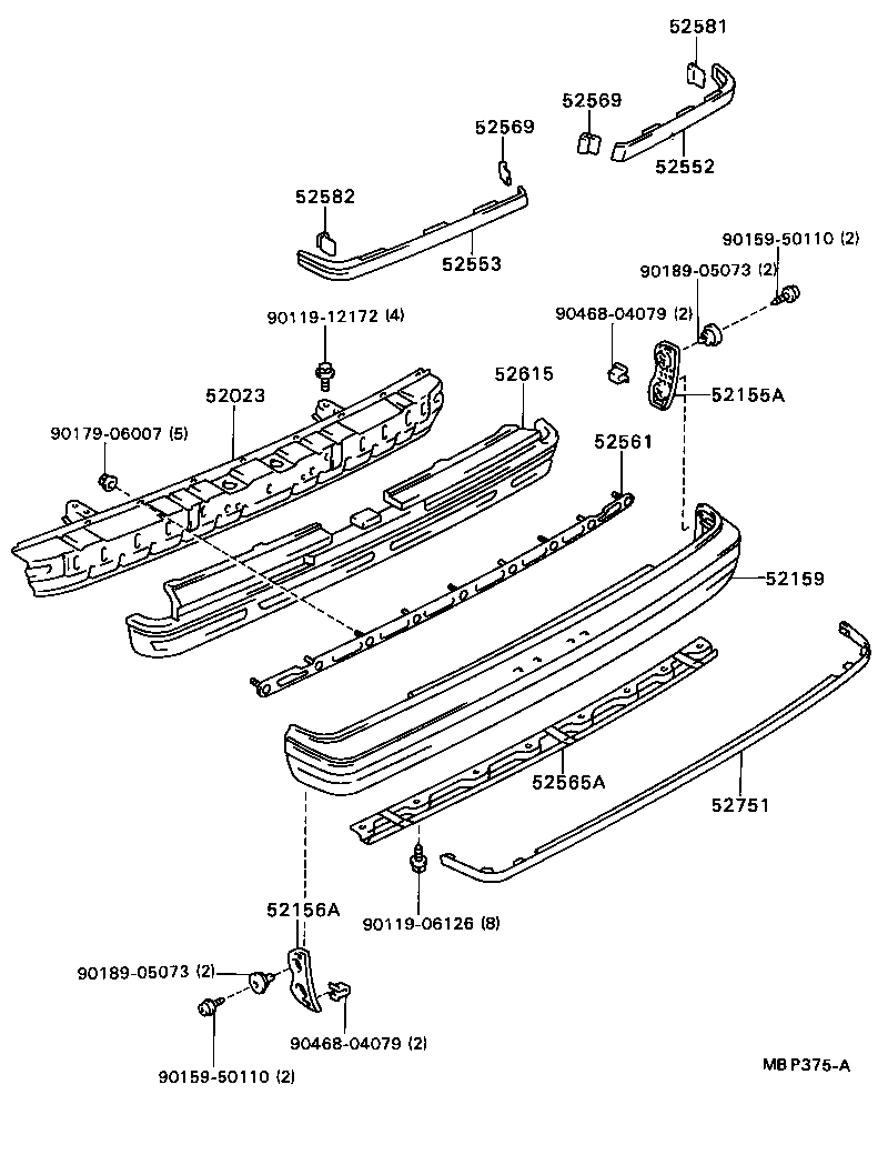  CRESSIDA |  REAR BUMPER BUMPER STAY