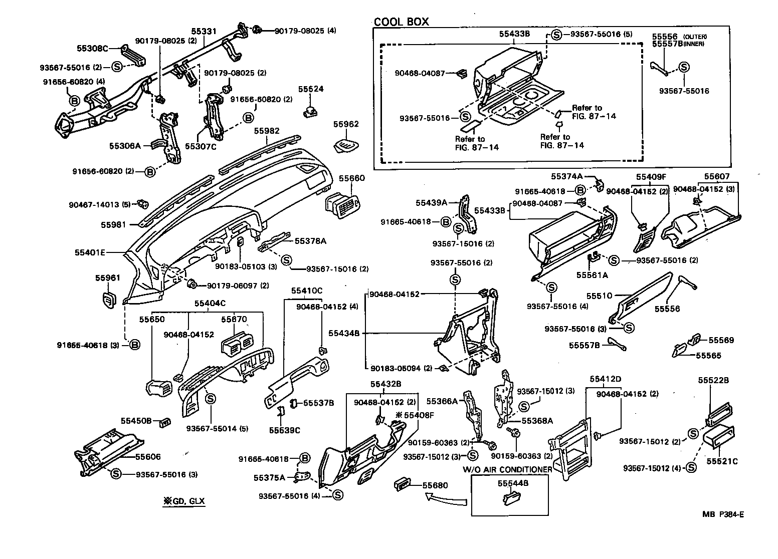  CRESSIDA |  INSTRUMENT PANEL GLOVE COMPARTMENT