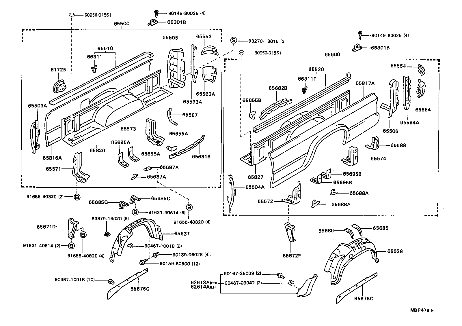  HILUX 4RUNNER 4WD |  REAR BODY SIDE PANEL