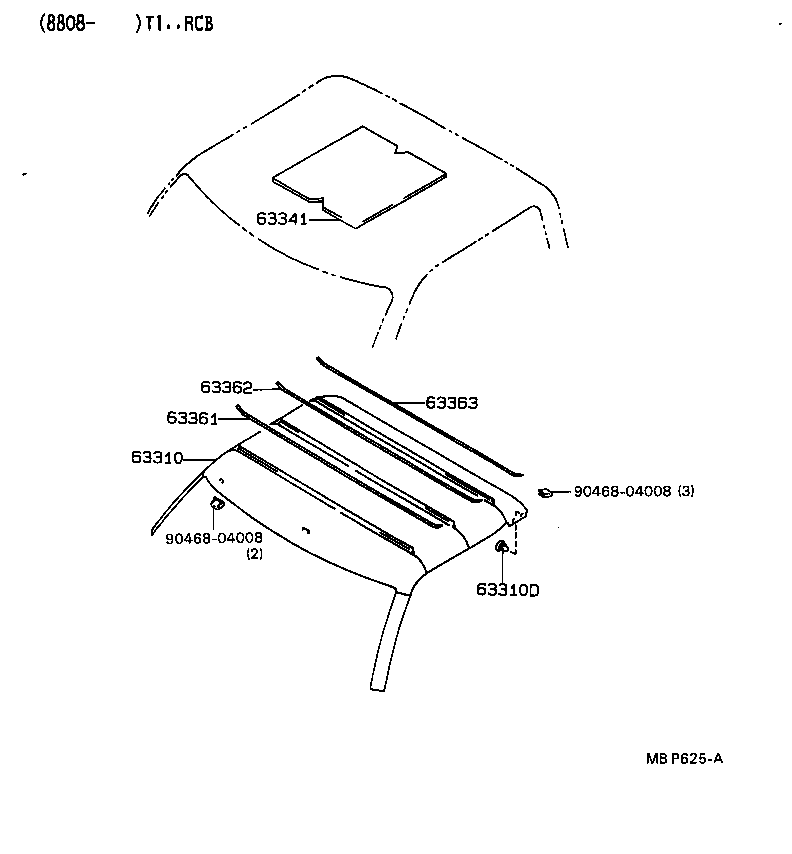  HILUX 2WD |  ROOF HEADLINING SILENCER PAD