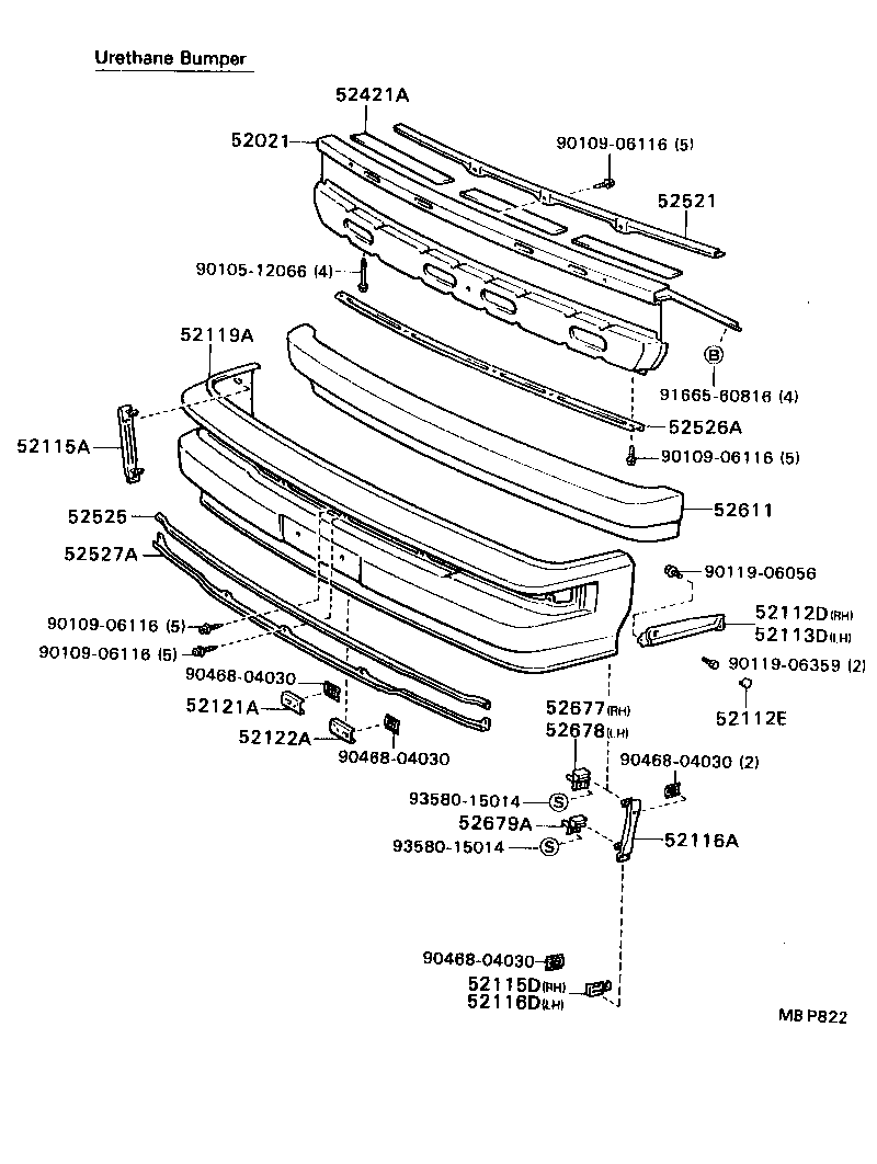  MODEL F |  FRONT BUMPER BUMPER STAY