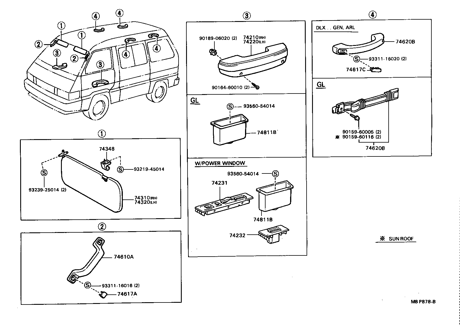  MODEL F |  ARMREST VISOR