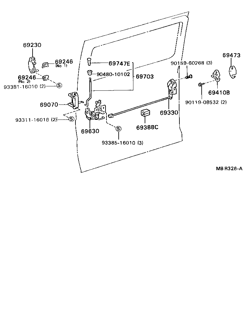  DYNA 200 |  REAR DOOR LOCK HANDLE