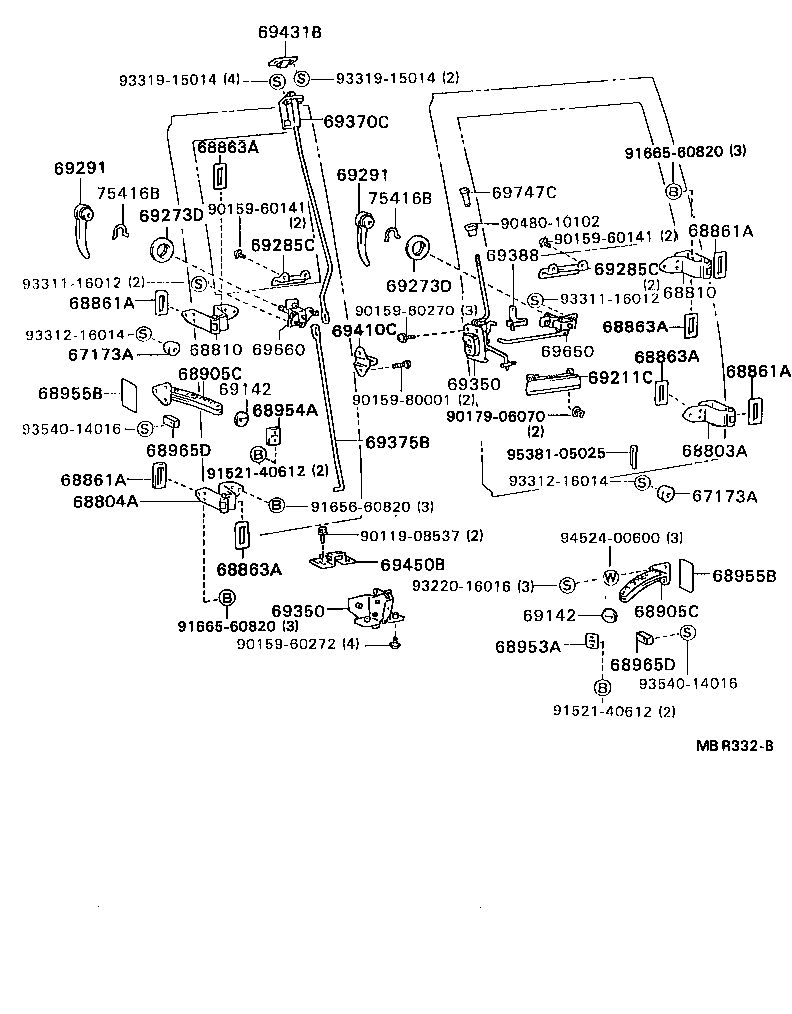  DYNA 200 |  BACK DOOR LOCK HINGE
