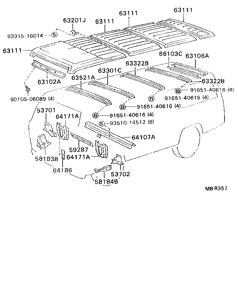  DYNA 200 |  ROOF PANEL BACK PANEL