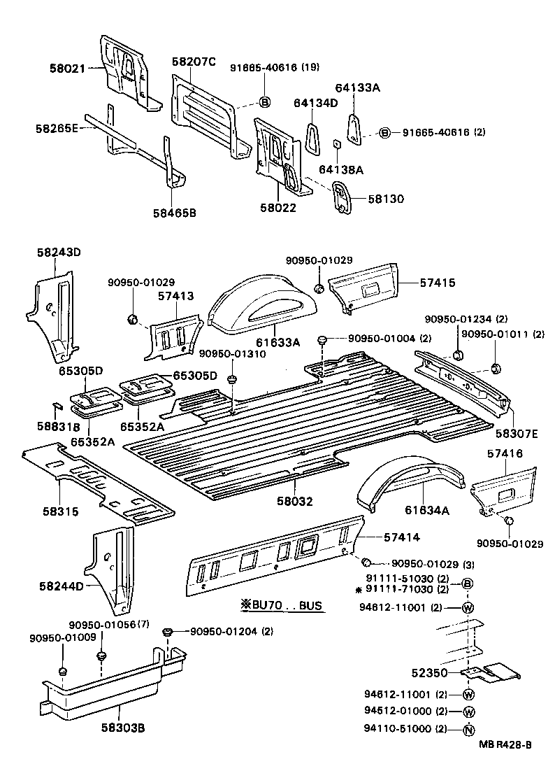  DYNA 200 |  REAR FLOOR PANEL REAR FLOOR MEMBER