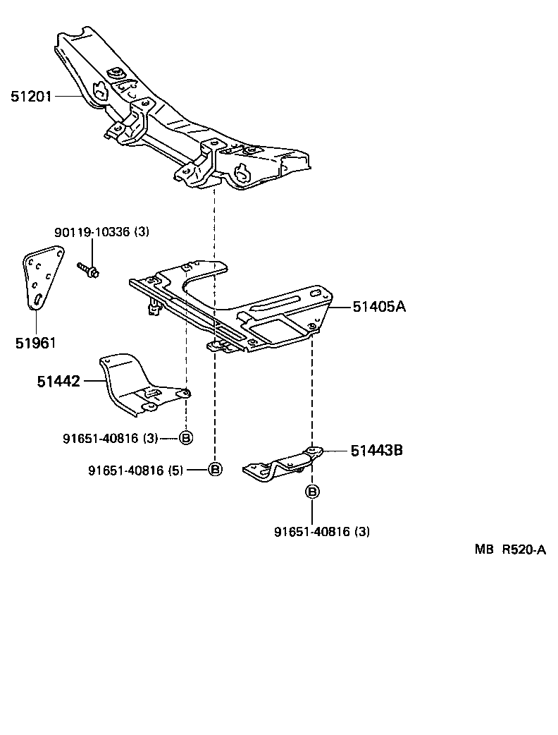  LITEACE |  SUSPENSION CROSSMEMBER UNDER COVER