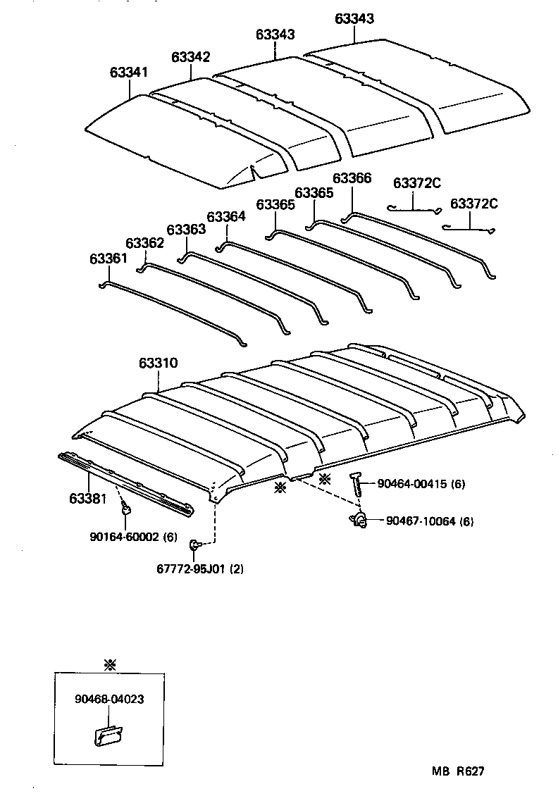  LITEACE |  ROOF HEADLINING SILENCER PAD