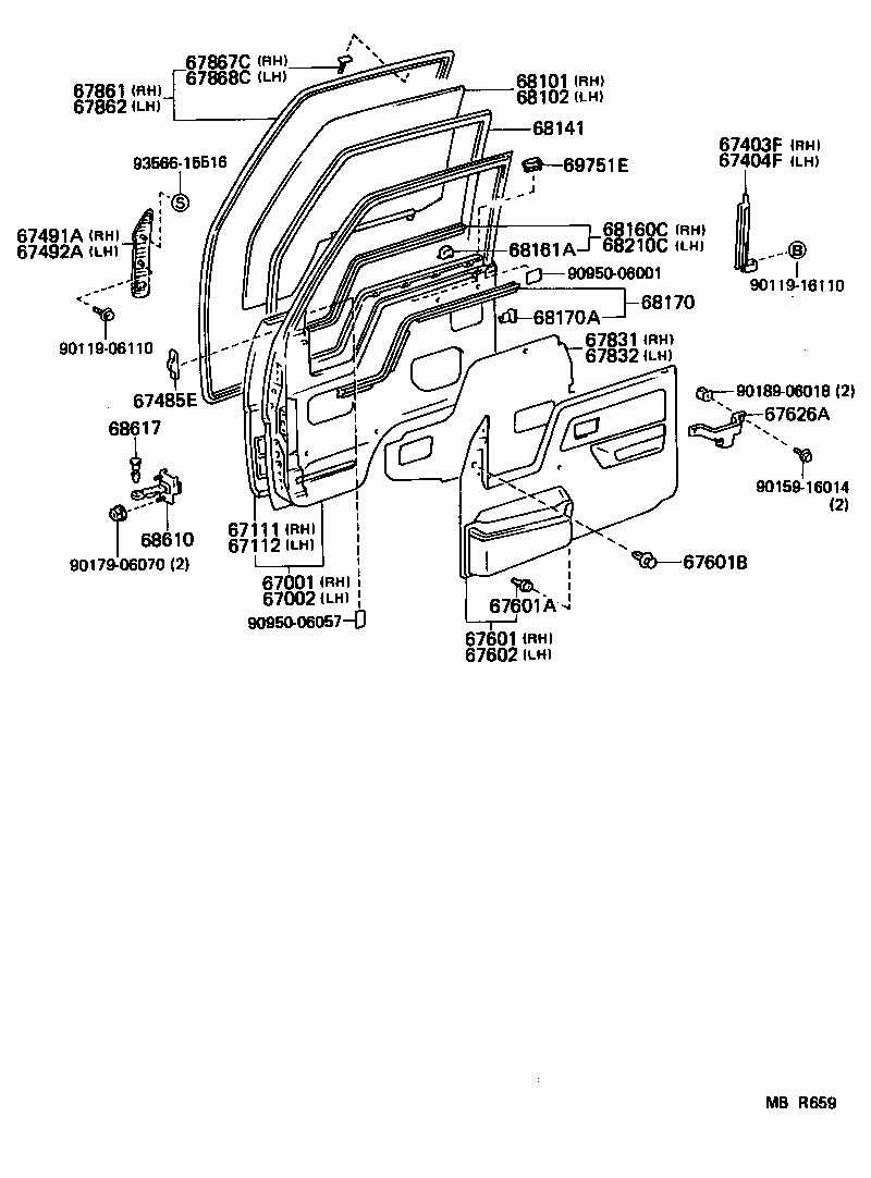 DYNA150 |  FRONT DOOR PANEL GLASS