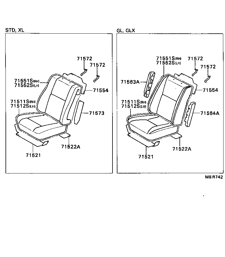  CRESSIDA WAGON |  FRONT SEAT SEAT TRACK