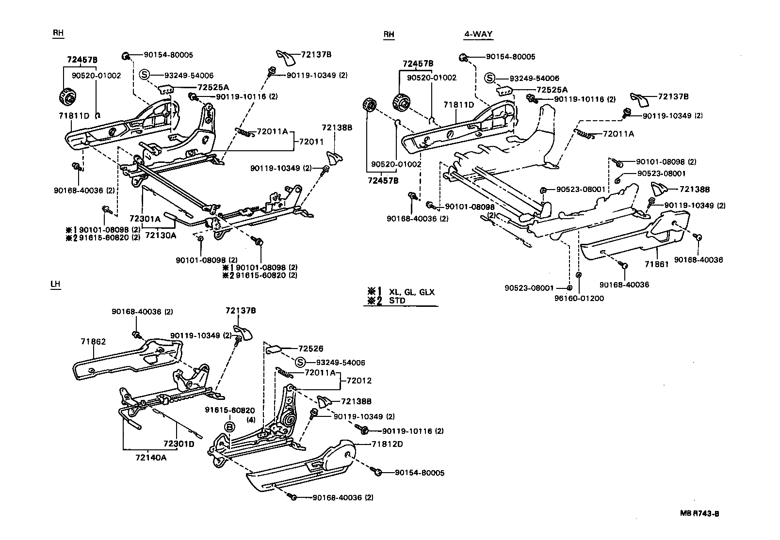  CRESSIDA WAGON |  FRONT SEAT SEAT TRACK