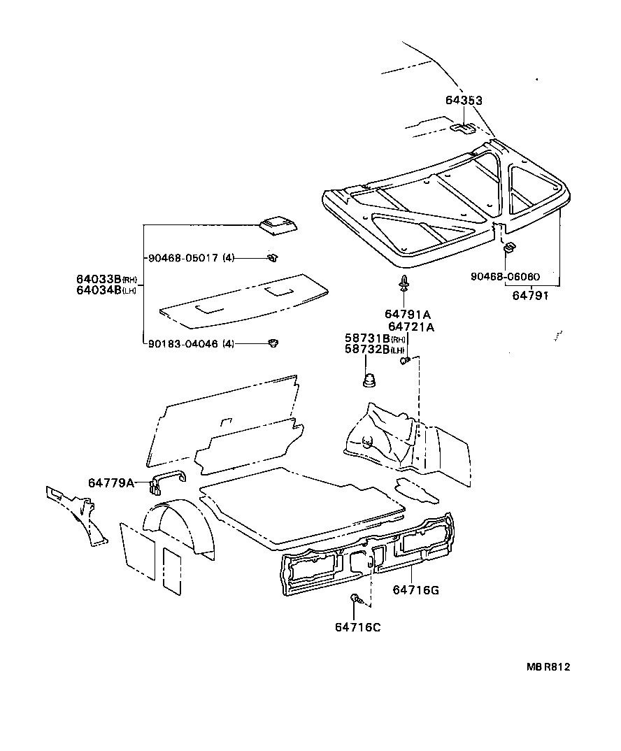 CRESSIDA WAGON | PACKAGE TRAY PANEL LUGGAGE COMPARTMENT MAT