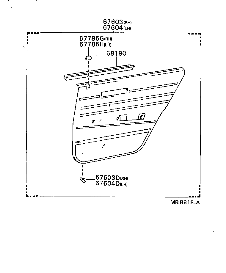  CRESSIDA WAGON |  REAR DOOR PANEL GLASS