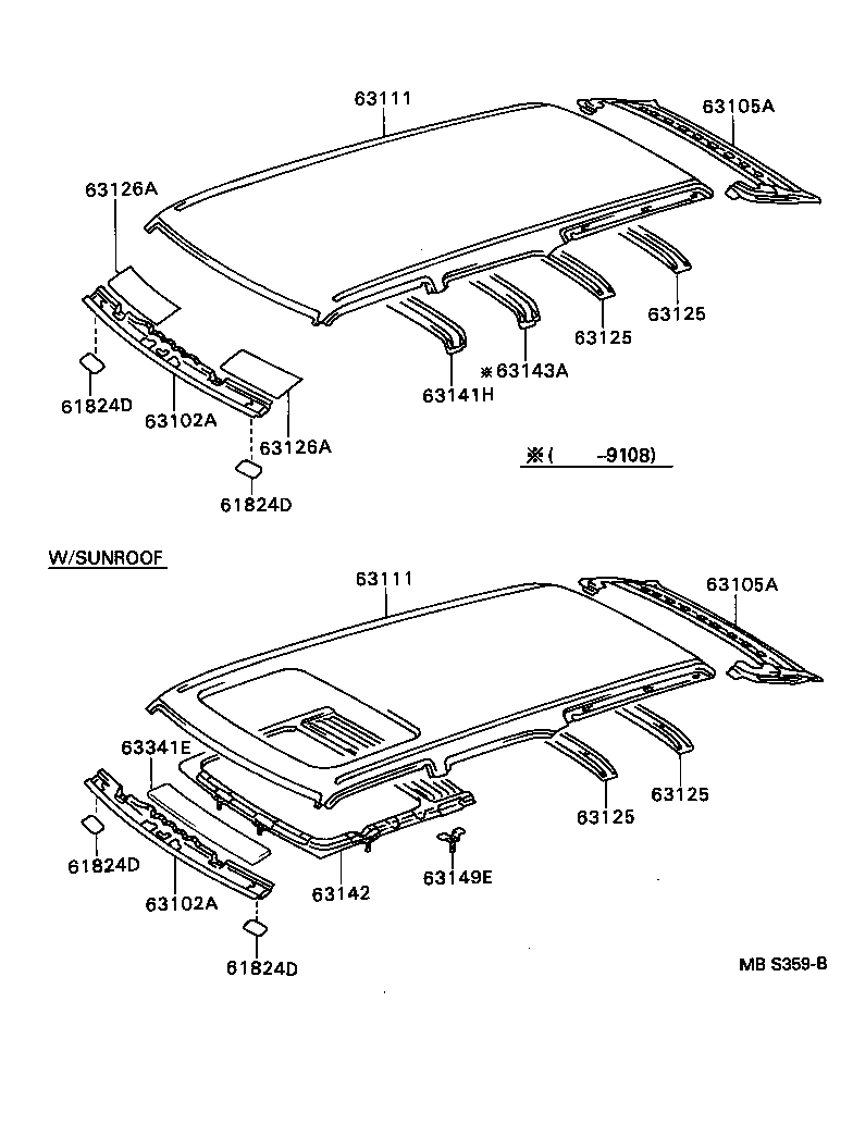  HILUX 4RUNNER 4WD |  ROOF PANEL BACK PANEL