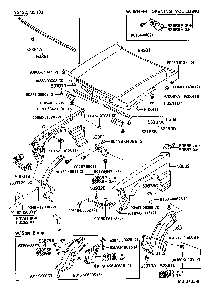  CROWN |  HOOD FRONT FENDER