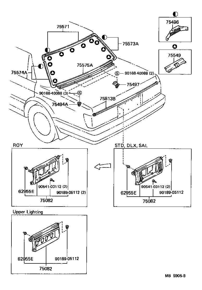  CROWN |  REAR MOULDING