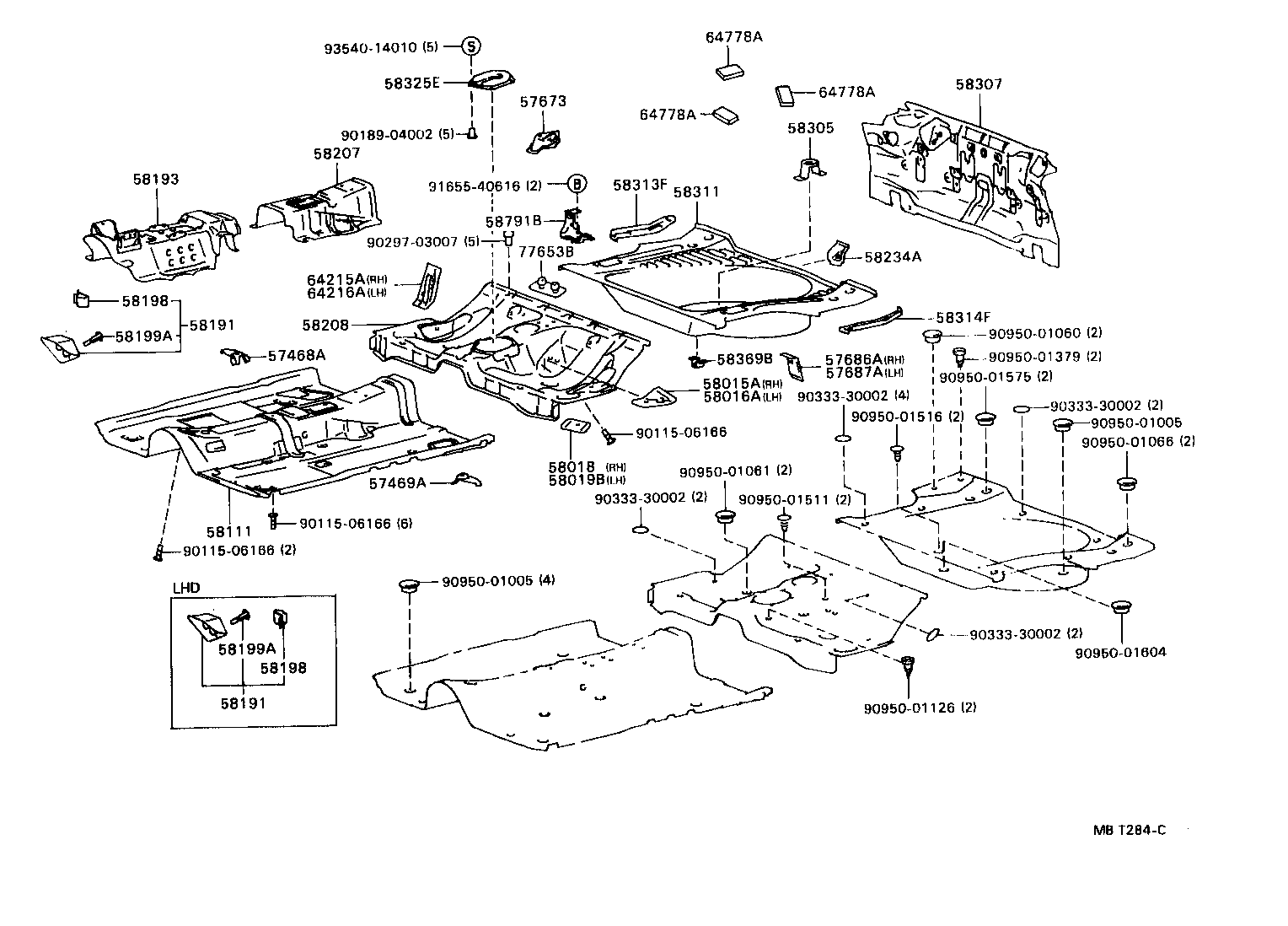  CELICA |  FLOOR PAN LOWER BACK PANEL
