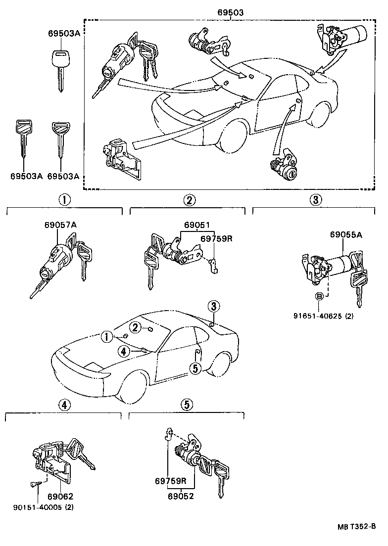  CELICA |  LOCK CYLINDER SET