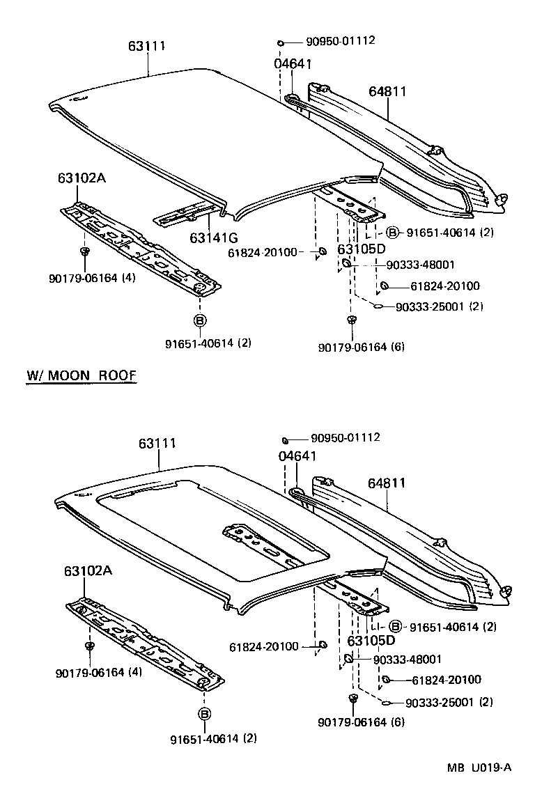  MR2 |  ROOF PANEL BACK WINDOW GLASS