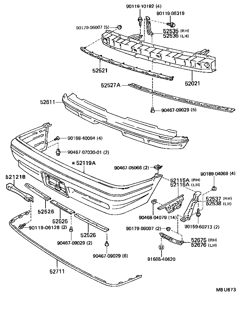  CRESSIDA |  FRONT BUMPER BUMPER STAY
