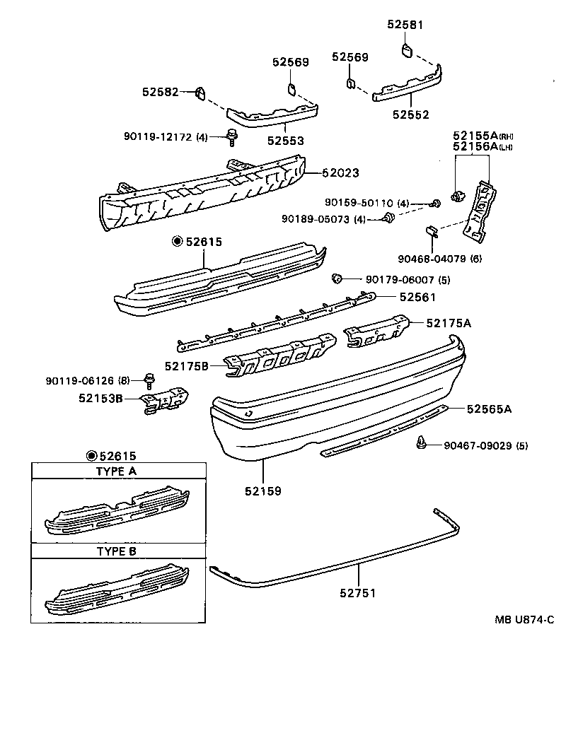  CRESSIDA |  REAR BUMPER BUMPER STAY