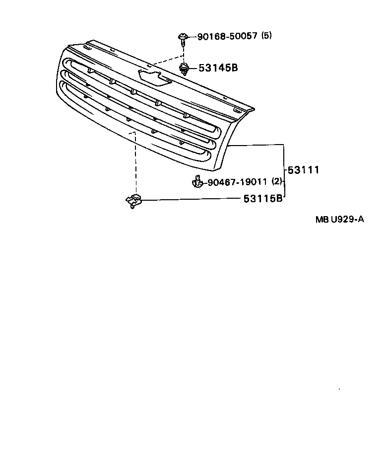  TERCEL |  RADIATOR GRILLE