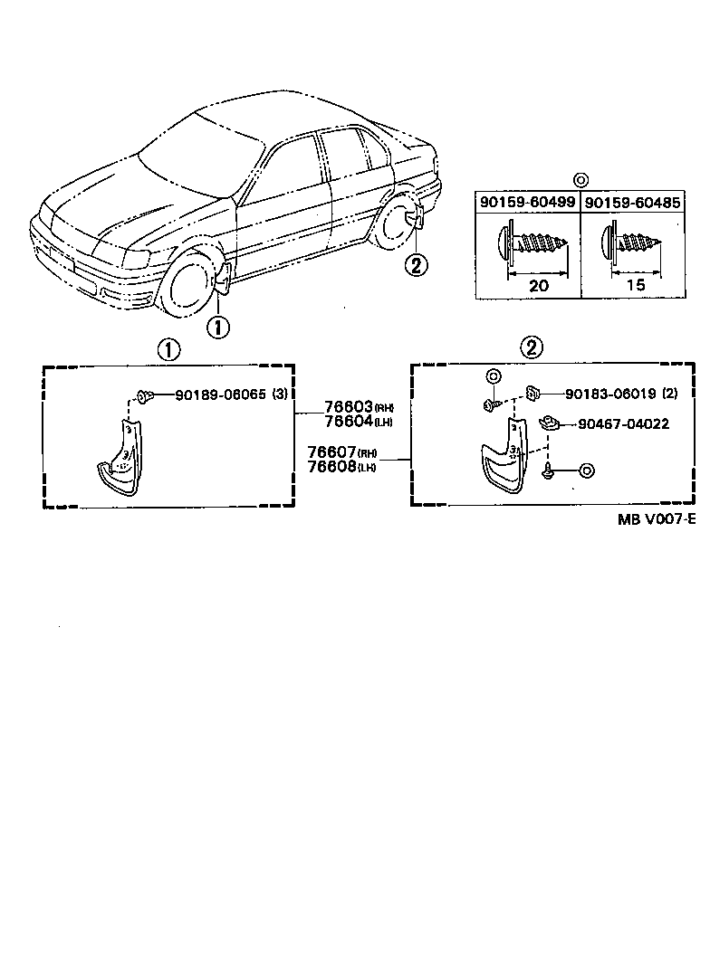  TERCEL |  MUDGUARD SPOILER