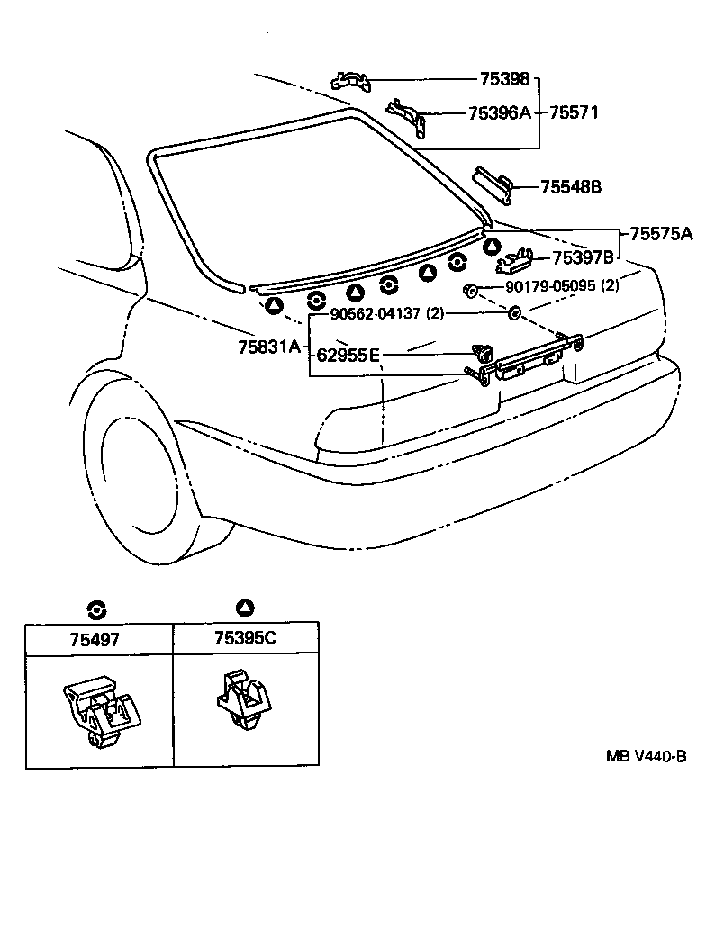  ES300 |  REAR MOULDING