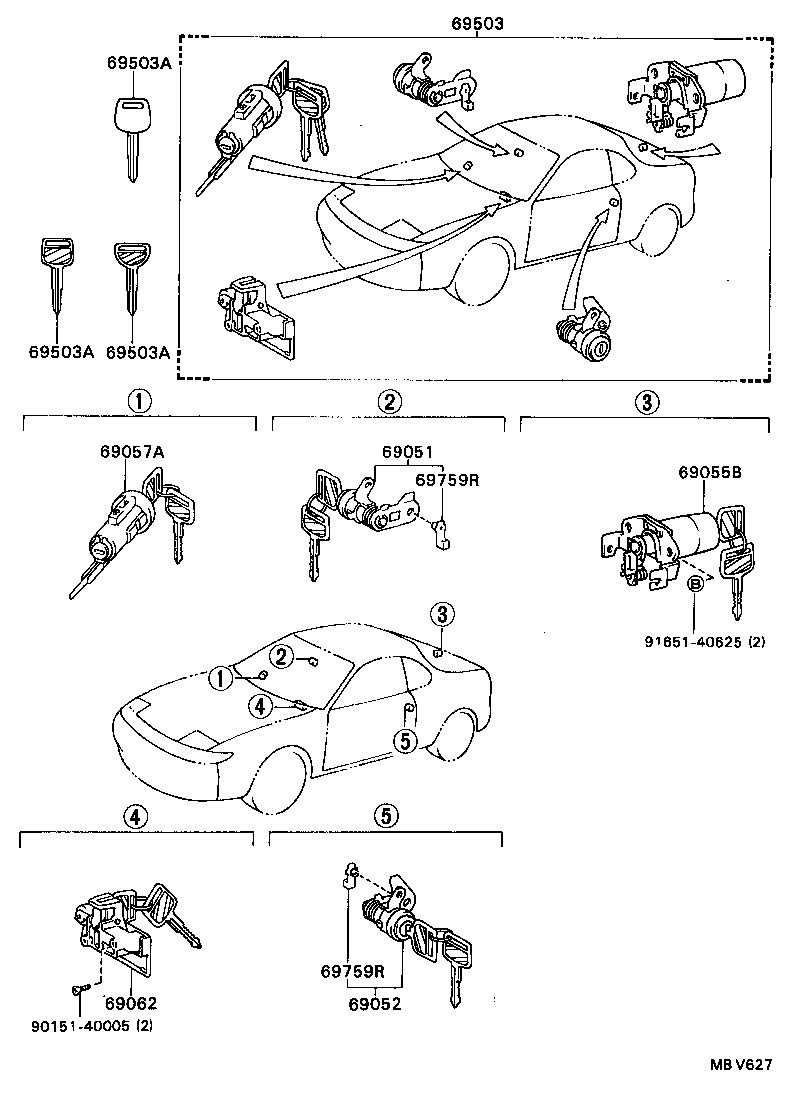  CELICA |  LOCK CYLINDER SET