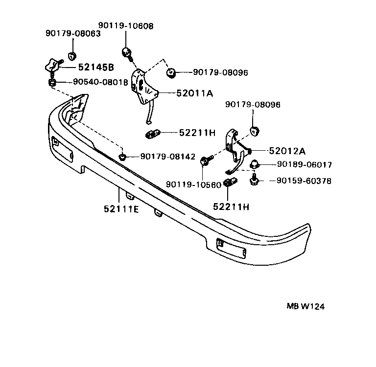  HILUX 4RUNNER 4WD |  FRONT BUMPER BUMPER STAY