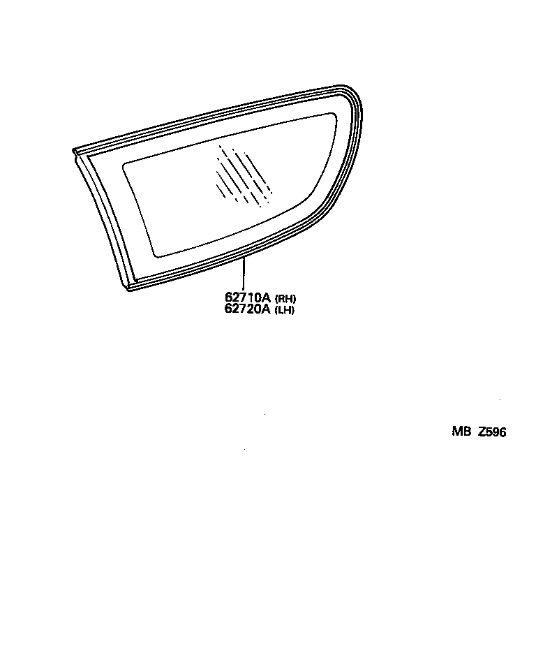  CAMRY NAP SED WG |  QUARTER WINDOW