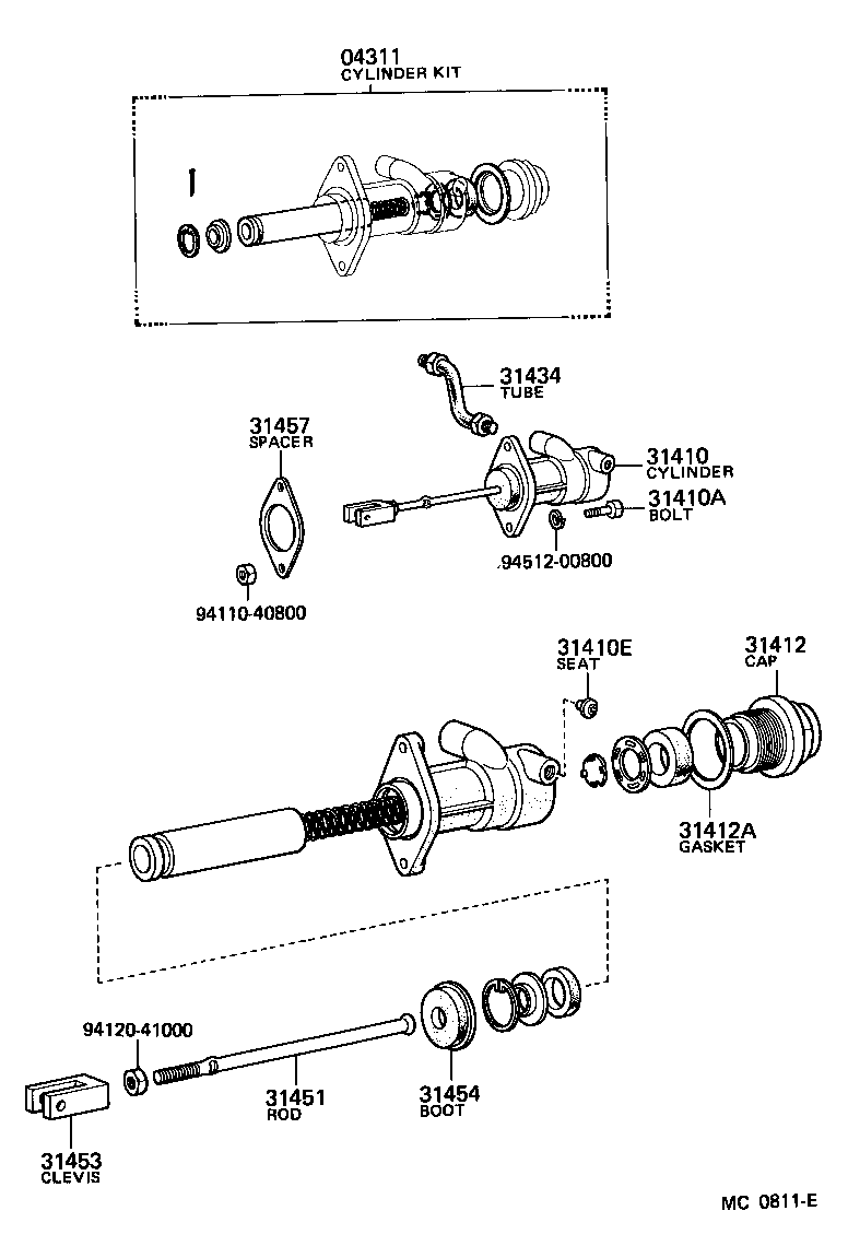  HEAVY DUTY TRUCK |  CLUTCH MASTER CYLINDER