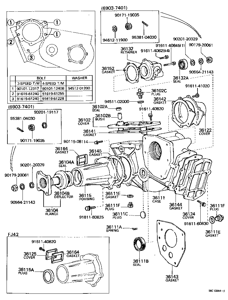 TOYOTA LAND CRUISER 40FJ40 POWERTRAINCHASSIS TRANSFER CASE EXTENSION HOUSING Japan Parts EU