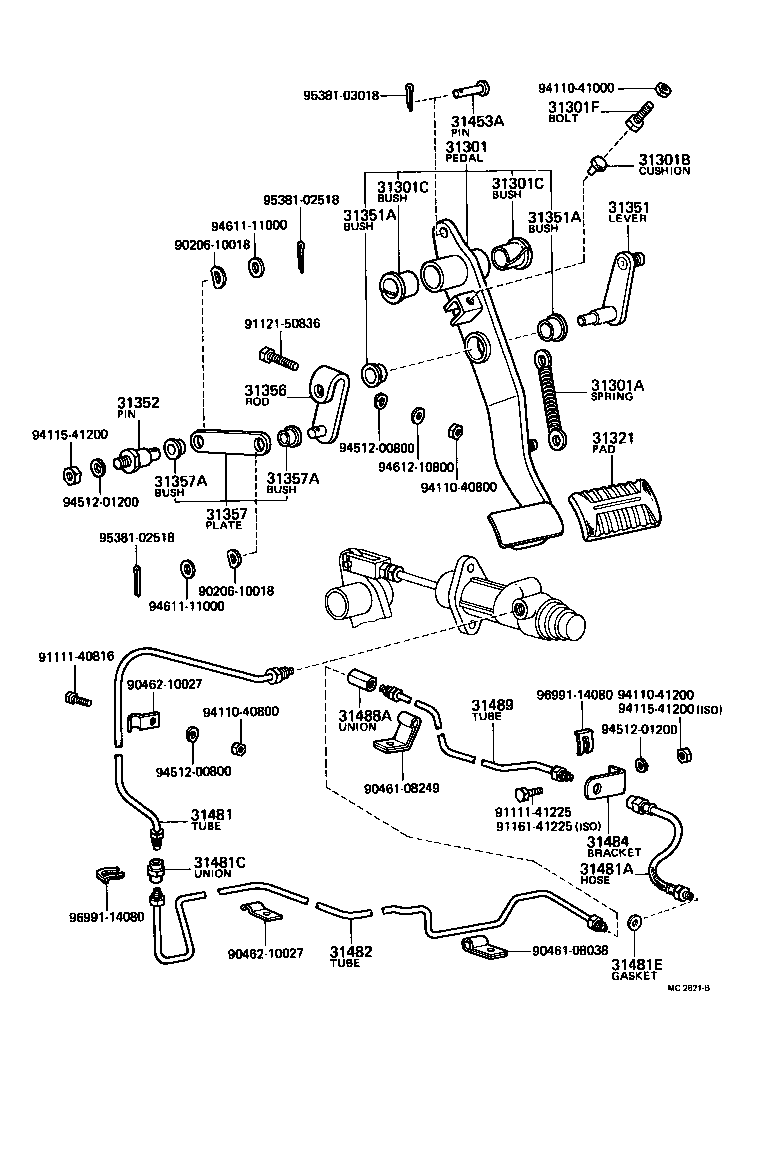  HEAVY DUTY TRUCK |  CLUTCH PEDAL FLEXIBLE HOSE
