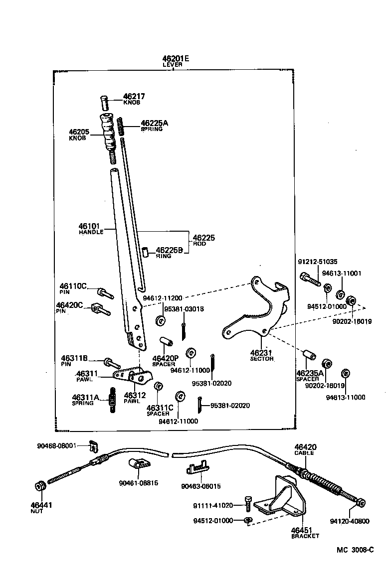  HEAVY DUTY TRUCK |  PARKING BRAKE CABLE