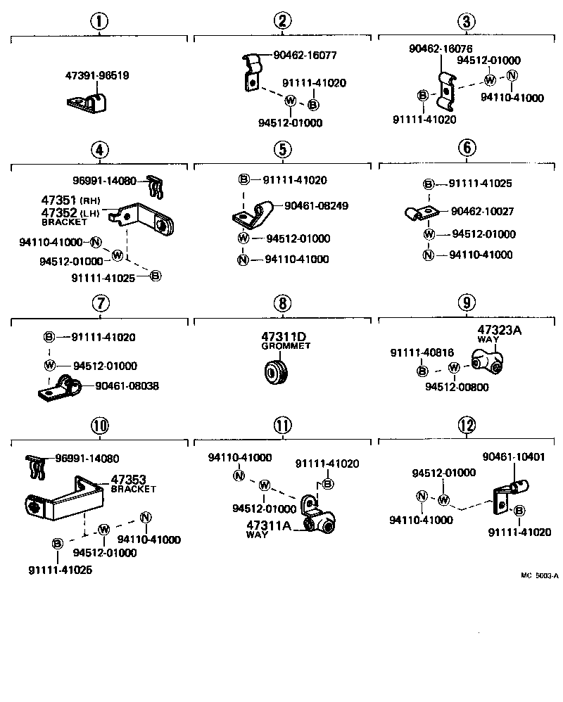  HEAVY DUTY TRUCK |  BRAKE TUBE CLAMP